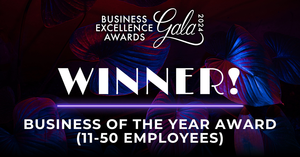 Business Excellence Awards Gala 2024 - Winner! Business of the year award.